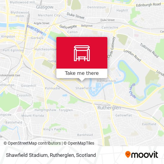 Shawfield Stadium, Rutherglen map