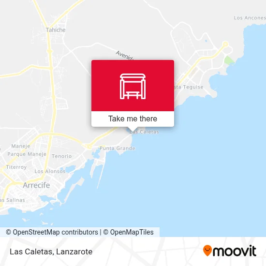 Las Caletas map