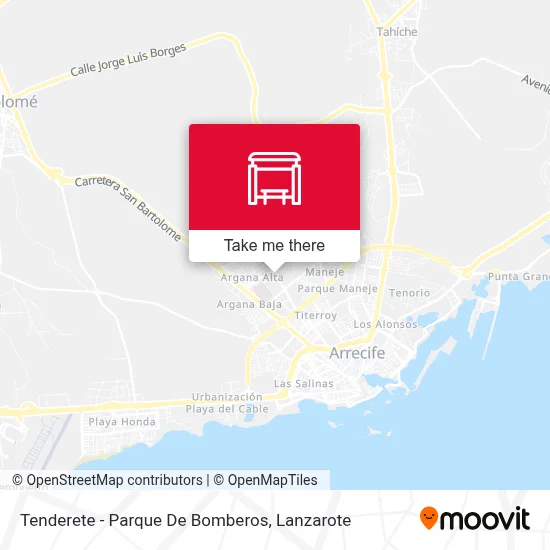 Tenderete - Parque De Bomberos map