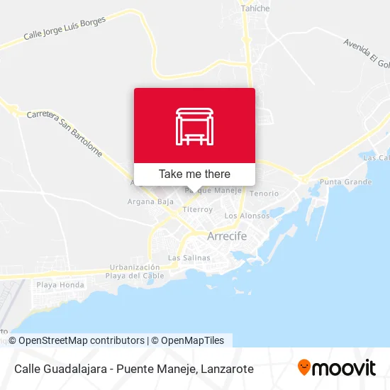 Calle Guadalajara - Puente Maneje map