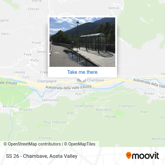 Highway 26 - Chambave map