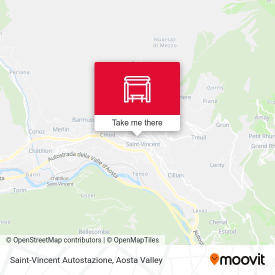 Saint-Vincent Autostazione map