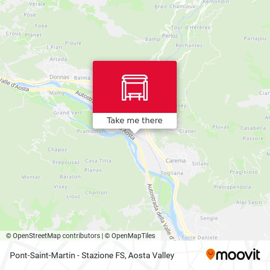 Pont-Saint-Martin - Stazione FS map