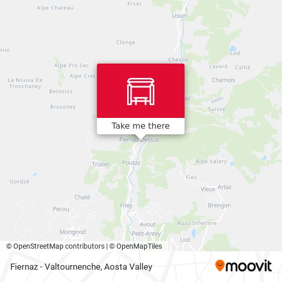 Fiernaz - Valtournenche map