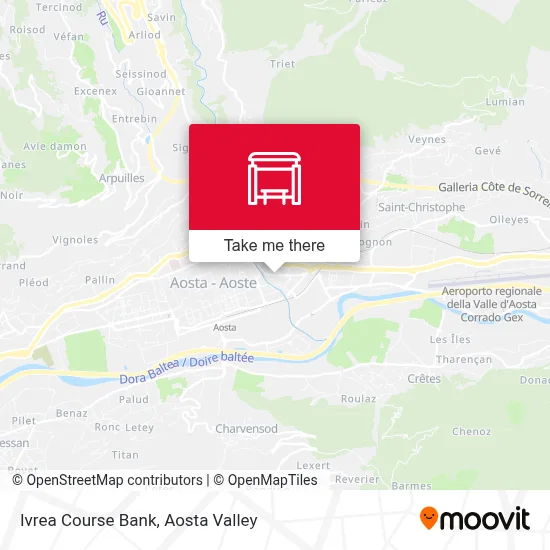 Ivrea Course Bank map