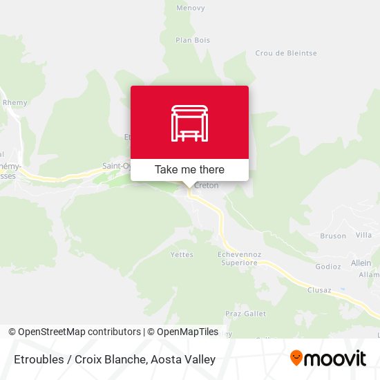 Etroubles / Croix Blanche map