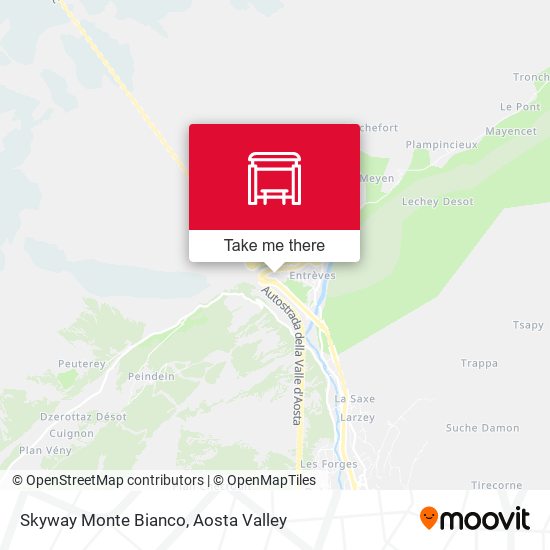 Skyway Monte Bianco map