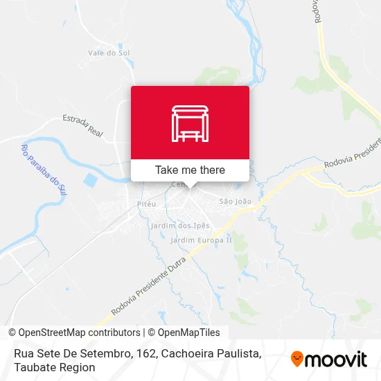 Rua Sete De Setembro, 162, Cachoeira Paulista map