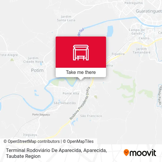 Terminal Rodoviário De Aparecida, Aparecida map