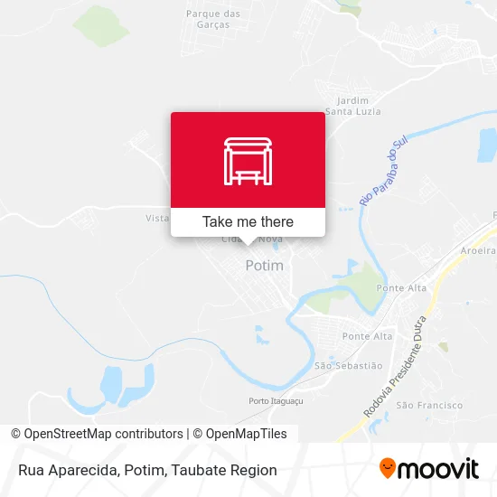 Rua Aparecida, Potim map