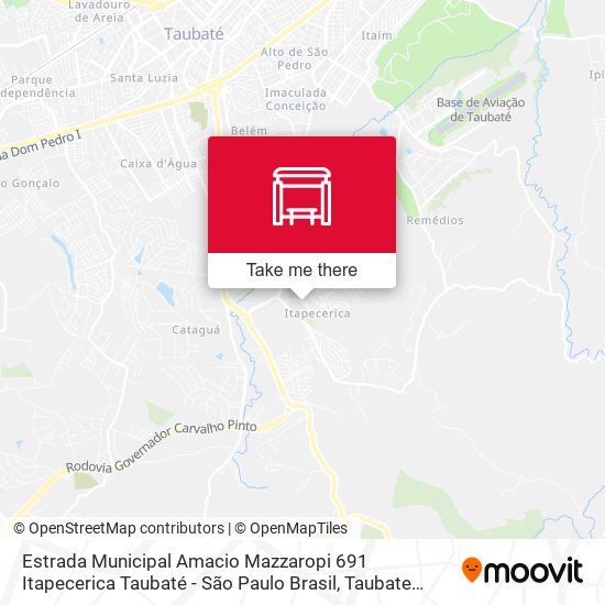 Estrada Municipal Amacio Mazzaropi 691 Itapecerica Taubaté - São Paulo Brasil map