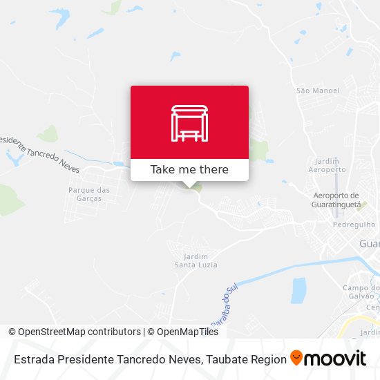 Estrada Presidente Tancredo Neves map