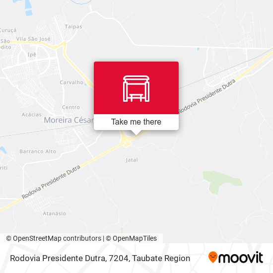 Mapa Rodovia Presidente Dutra, 7204
