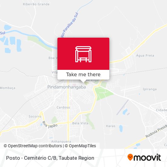 Posto - Cemitério C/B map