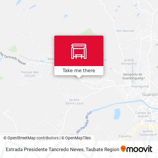 Estrada Presidente Tancredo Neves map