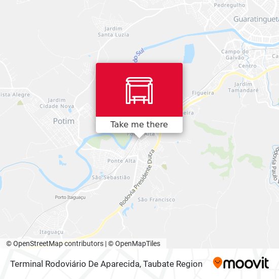 Terminal Rodoviário De Aparecida map