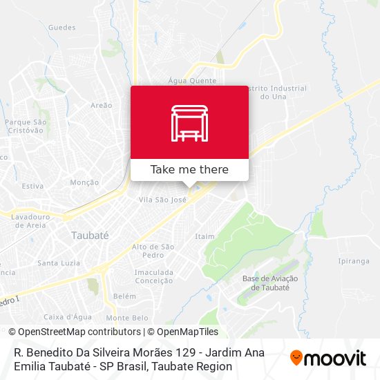 R. Benedito Da Silveira Morães 129 - Jardim Ana Emilia Taubaté - SP Brasil map