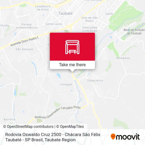 Rodovia Oswaldo Cruz 2500 - Chácara São Félix Taubaté - SP Brasil map