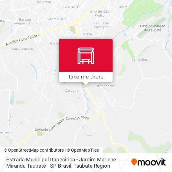 Mapa Estrada Municipal Itapecirica - Jardim Marlene Miranda Taubaté - SP Brasil