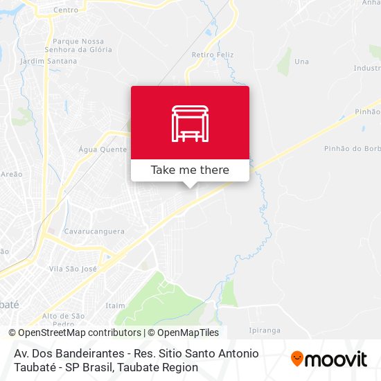 Av. Dos Bandeirantes - Res. Sitio Santo Antonio Taubaté - SP Brasil map