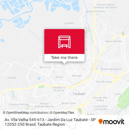 Mapa Av. Vila Velha 545-613 - Jardim Da Luz Taubaté - SP 12052-250 Brasil