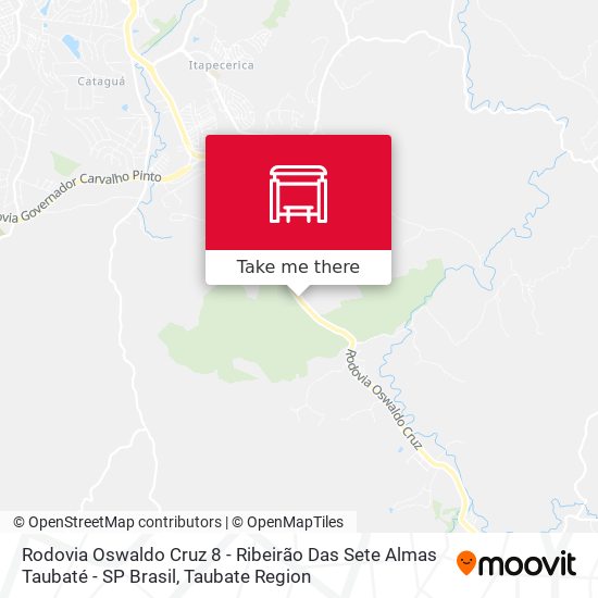 Mapa Rodovia Oswaldo Cruz 8 - Ribeirão Das Sete Almas Taubaté - SP Brasil