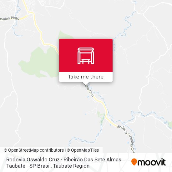Mapa Rodovia Oswaldo Cruz - Ribeirão Das Sete Almas Taubaté - SP Brasil