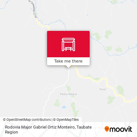 Mapa Rodovia Major Gabriel Ortiz Monteiro