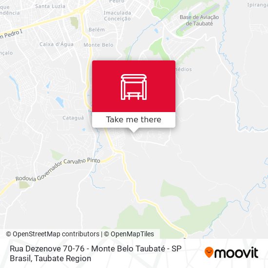 Rua Dezenove 70-76 - Monte Belo Taubaté - SP Brasil map