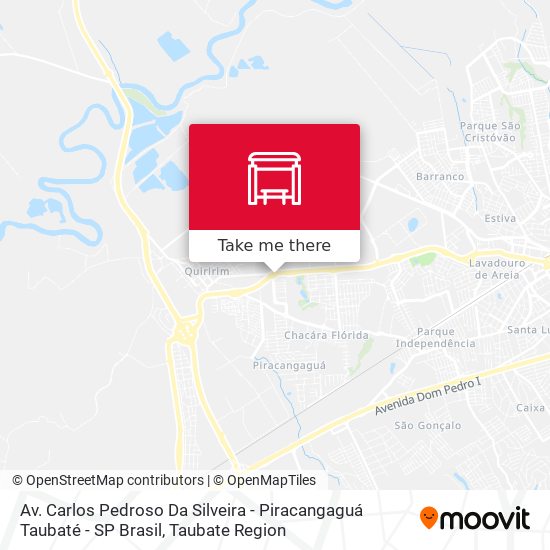 Mapa Av. Carlos Pedroso Da Silveira - Piracangaguá Taubaté - SP Brasil