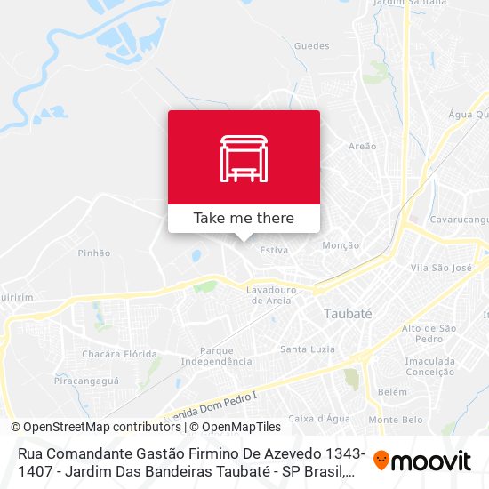 Rua Comandante Gastão Firmino De Azevedo 1343-1407 - Jardim Das Bandeiras Taubaté - SP Brasil map