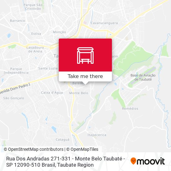 Mapa Rua Dos Andradas 271-331 - Monte Belo Taubaté - SP 12090-510 Brasil
