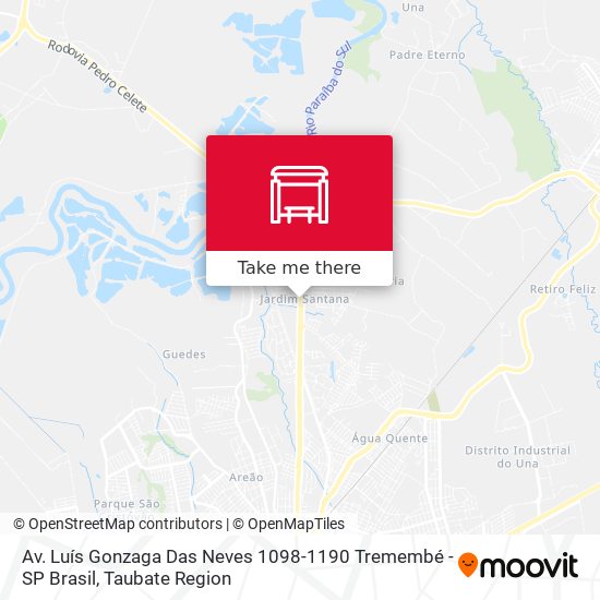 Av. Luís Gonzaga Das Neves 1098-1190 Tremembé - SP Brasil map