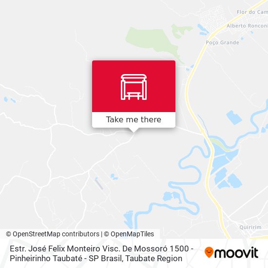 Mapa Estr. José Felix Monteiro Visc. De Mossoró 1500 - Pinheirinho Taubaté - SP Brasil
