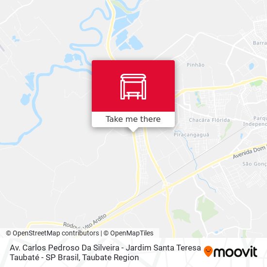 Mapa Av. Carlos Pedroso Da Silveira - Jardim Santa Teresa Taubaté - SP Brasil