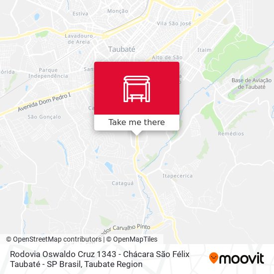 Rodovia Oswaldo Cruz 1343 - Chácara São Félix Taubaté - SP Brasil map