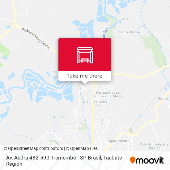 Av. Audra 482-590 Tremembé - SP Brasil map