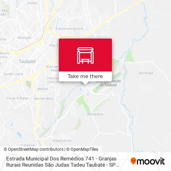 Mapa Estrada Municipal Dos Remédios 741 - Granjas Rurais Reunidas São Judas Tadeu Taubaté - SP Brasil