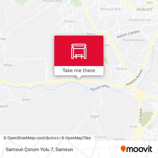 Samsun Çorum Yolu 7 map