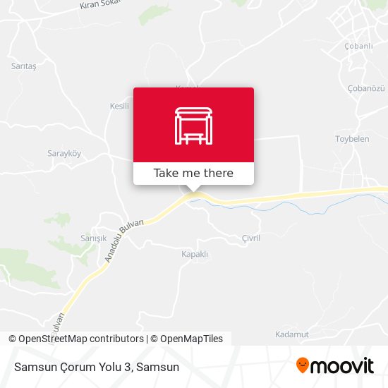 Samsun Çorum Yolu 3 map