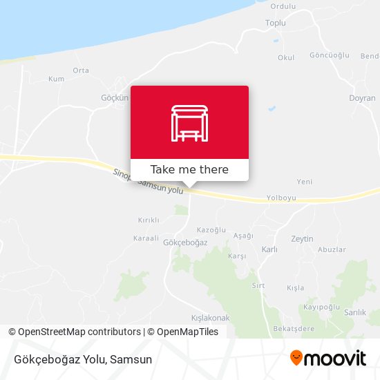 Gökçeboğaz Yolu map