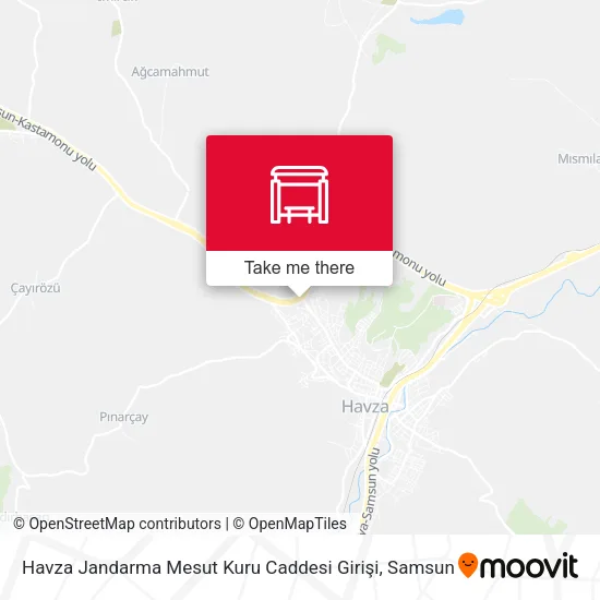 Havza Jandarma Mesut Kuru Caddesi Girişi map
