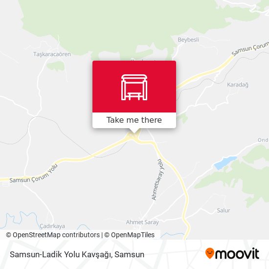 Samsun-Ladik Yolu Kavşağı map