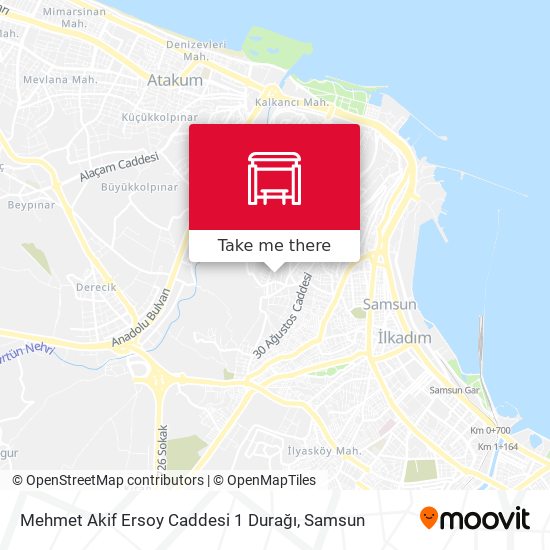 Mehmet Akif Ersoy Caddesi 1 Durağı map