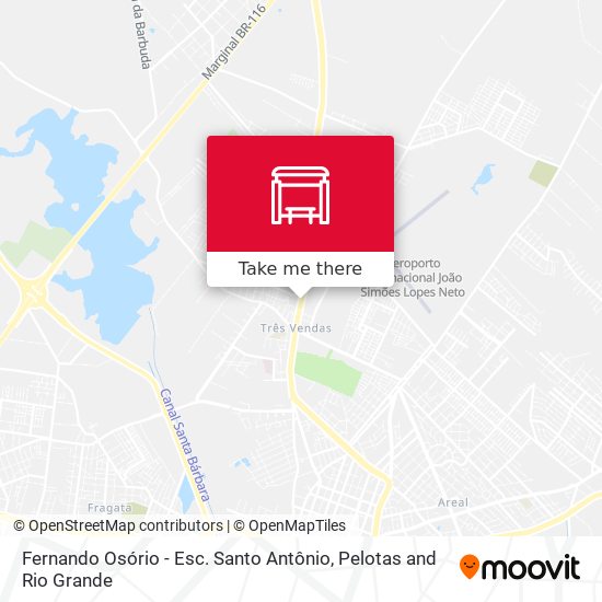 Fernando Osório - Esc. Santo Antônio map
