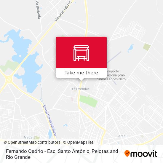 Fernando Osório - Esc. Santo Antônio map