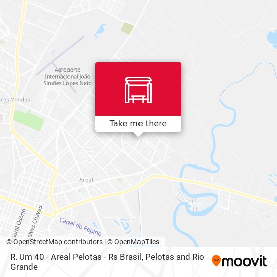 R. Um 40 - Areal Pelotas - Rs Brasil map