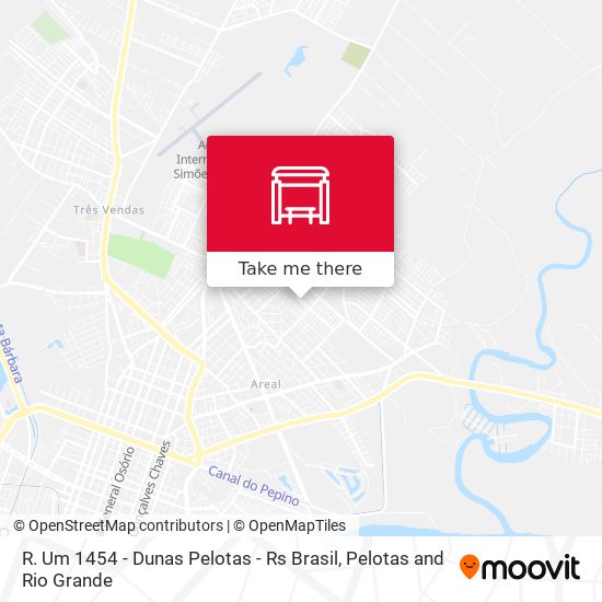 R. Um 1454 - Dunas Pelotas - Rs Brasil map