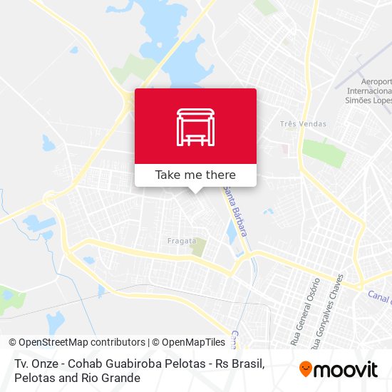 Tv. Onze - Cohab Guabiroba Pelotas - Rs Brasil map