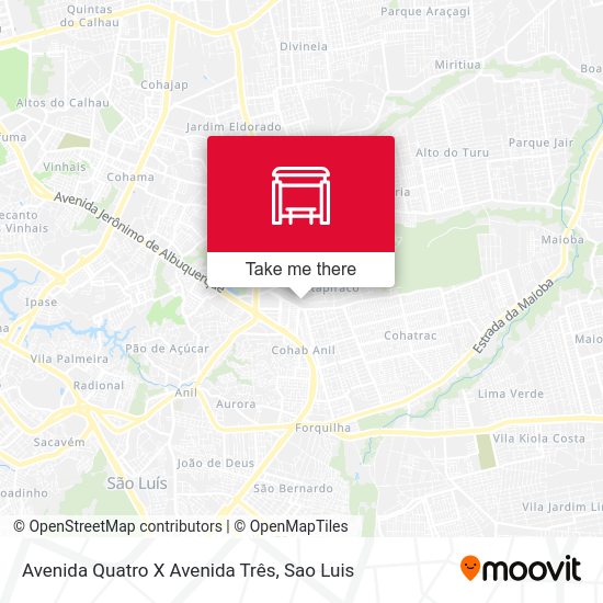 Avenida Quatro X Avenida Três map